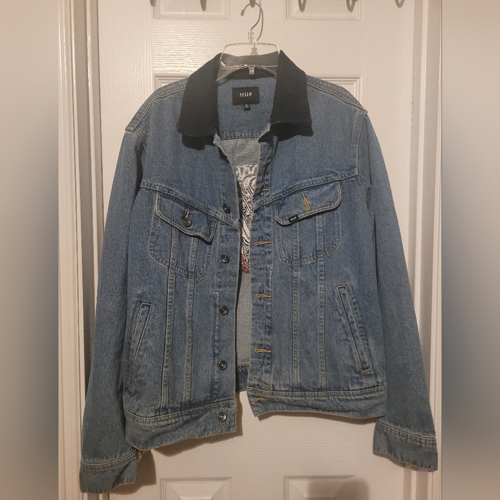 Men's Huf Jean Jacket with corduroy collar